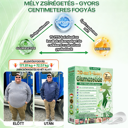 🤍 KKIO® 20 az 1-ben Glumasetide Fit & Vital mikrotűs tapasz - 7 napon belül látható változás / Alkalmas elhízás, szív- és érrendszeri egészség, cukorbetegség, alvási apnoé, bélrendszeri egészség, ízületi problémák és számos egyéb állapot esetén.
