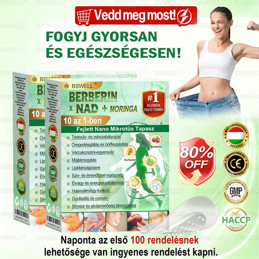 ✨✨BSWELL® Nano mikrotűs karcsúsító tapasz (Csak naponta egyszer, látható változások 28 nap alatt) ✅ Elhízás, szív- és érrendszeri egészség, cukorbetegség, alvási apnoé, bélflóra, ízületi problémák és egyéb tünetek esetén