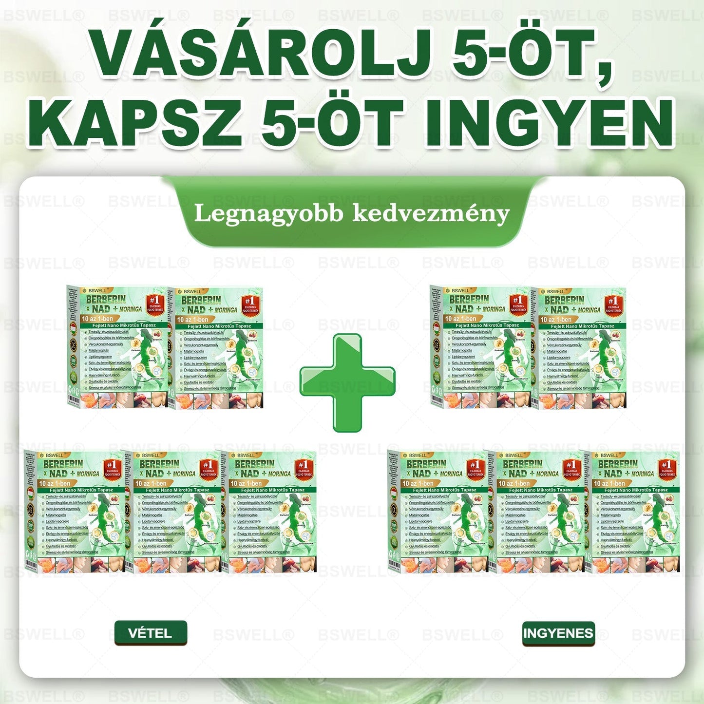 🌿🌿🌿BSWELL® Nano mikrotűs karcsúsító tapasz (Naponta csak egyszer, 28 nap alatt látható változások ✅ Elhízás, szív- és érrendszeri egészség, cukorbetegség, alvási apnoe, bélrendszeri egészség, ízületi problémák és még sok más támogatására)