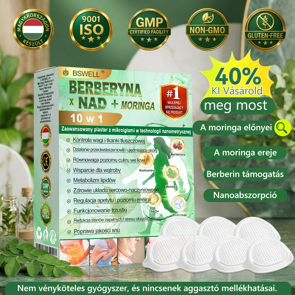 🐣⭐ BSWELL® Nano mikrotűs karcsúsító tapasz (Csak naponta egyszer, látható változások 28 nap alatt) ✅ Elhízás, szív- és érrendszeri egészség, cukorbetegség, alvási apnoé, bélflóra, ízületi problémák és egyéb tünetek esetén