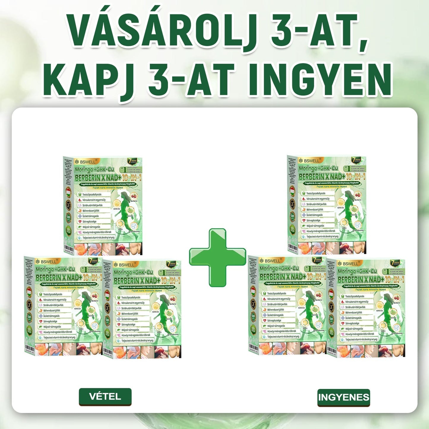 Hivatalos Áruház |🍀BSWELL® Moringa × Berberin × NAD+ 10 az 1-ben Nano Mikrotűs Tapasz (Naponta egyszer, látható változások 7 nap után) ✅ Elhízás, megereszkedett bőr, cukorbetegség, alvási apnoé, ízületi problémák